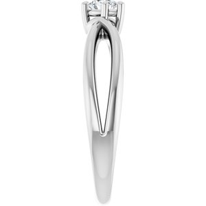 18K White Gold 4.5x3 mm Pear Ring Mounting – image 7