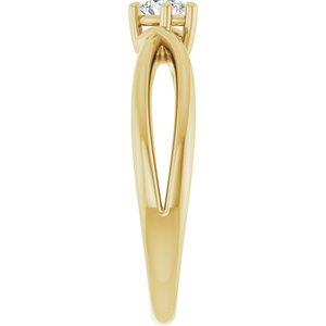 10K Yellow Gold 4.5x3 mm Pear Ring Mounting – image 7