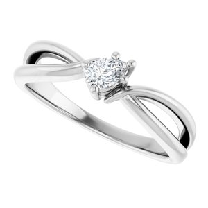 14K X1 White Gold 4.5x3 mm Pear Ring Mounting – image 8