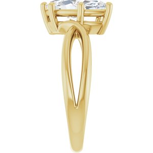 10K Yellow Gold 12x6 mm Marquise Ring Mounting – image 7