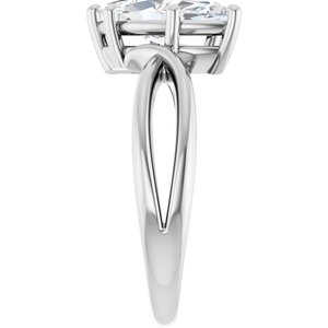 14K X1 White Gold 12x6 mm Marquise Ring Mounting – image 7