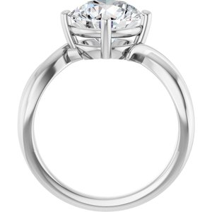 Sterling Silver 9 mm Round Ring Mounting – image 3