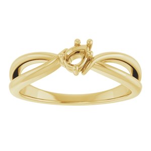 10K Yellow Gold 4.5x3 mm Pear Ring Mounting – image 6