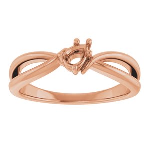 18K Rose Gold 4.5x3 mm Pear Ring Mounting – image 6