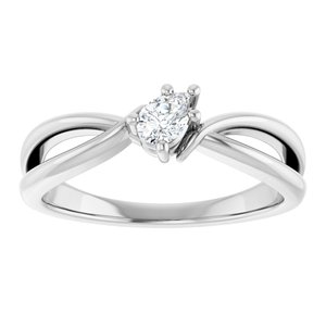10K White Gold 4.5x3 mm Pear Ring Mounting – image 5