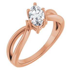 14K Rose Gold 8x4.5 mm Marquise Ring Mounting