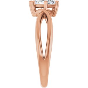 14K Rose Gold 8x4.5 mm Marquise Ring Mounting – image 7