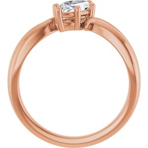 14K Rose Gold 8x4.5 mm Marquise Ring Mounting – image 3