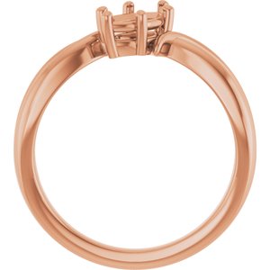 14K Rose Gold 8x4.5 mm Marquise Ring Mounting – image 4