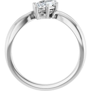 10K White Gold 8x4.5 mm Marquise Ring Mounting – image 3