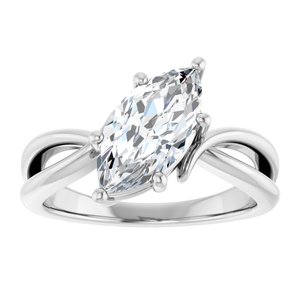 Sterling Silver 12x6 mm Marquise Ring Mounting – image 5