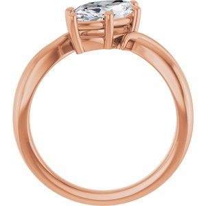 10K Rose Gold 12x6 mm Marquise Ring Mounting – image 3