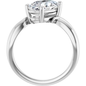 Sterling Silver 11.5x7 mm Pear Ring Mounting – image 3