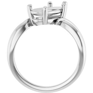 18K White Gold 11.5x7 mm Pear Ring Mounting – image 4