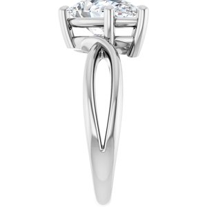 Platinum 11.5x7 mm Pear Ring Mounting – image 7