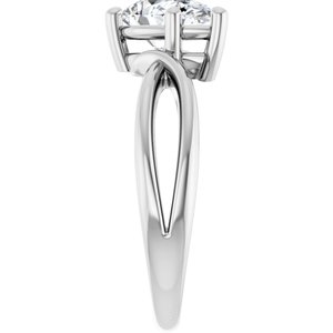 14K X1 White Gold 9x6 mm Pear Ring Mounting – image 7