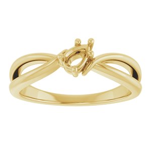 10K Yellow Gold 5x3 mm Pear Ring Mounting – image 6