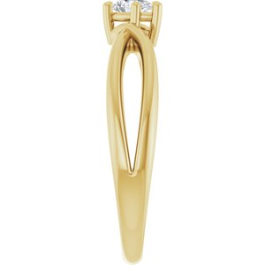 10K Yellow Gold 5x3 mm Pear Ring Mounting – image 7