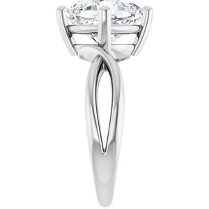 Continuum Sterling Silver 9x9 mm Cushion Ring Mounting – image 7