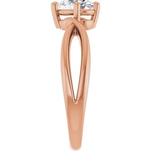 10K Rose Gold 7x5 mm Oval Ring Mounting – image 7