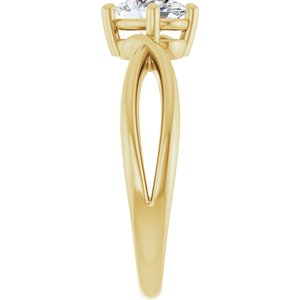 14K Yellow Gold 7x5 mm Oval Ring Mounting – image 7