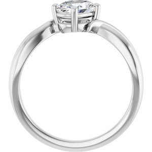 Platinum 7x5 mm Oval Ring Mounting – image 3