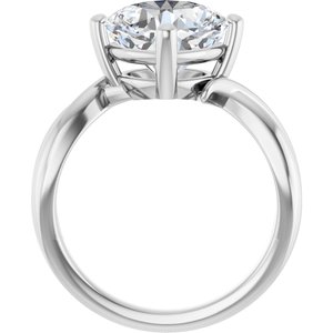 Sterling Silver 9x9 mm Cushion Ring Mounting – image 3