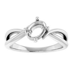 Continuum Sterling Silver 7x5 mm Oval Ring Mounting – image 6