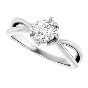 Continuum Sterling Silver 7x5 mm Oval Ring Mounting – image 8