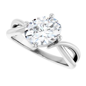 Continuum Sterling Silver 9x7 mm Oval Ring Mounting – image 8