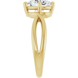 10K Yellow Gold 9x7 mm Oval Ring Mounting – image 7