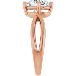 18K Rose Gold 9x7 mm Oval Ring Mounting – image 7