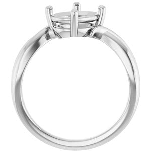Continuum Sterling Silver 9x7 mm Oval Ring Mounting – image 4