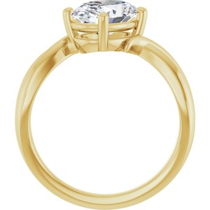 18K Yellow Gold 9x7 mm Oval Ring Mounting – image 3