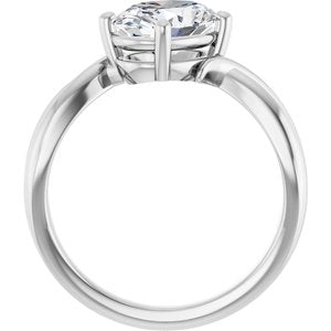 Sterling Silver 9x7 mm Oval Ring Mounting – image 3