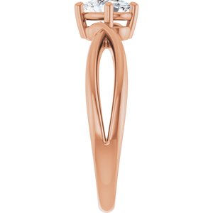 18K Rose Gold 6.5x4.5 mm Oval Ring Mounting – image 7