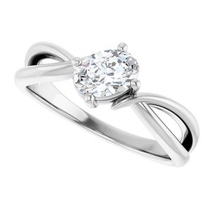 Continuum Sterling Silver 6.5x4.5 mm Oval Ring Mounting – image 8