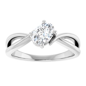 Continuum Sterling Silver 6.5x4.5 mm Oval Ring Mounting – image 5