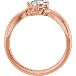 18K Rose Gold 6.5x4.5 mm Oval Ring Mounting – image 3