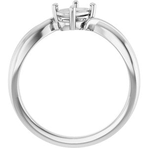 Continuum Sterling Silver 6.5x4.5 mm Oval Ring Mounting – image 4