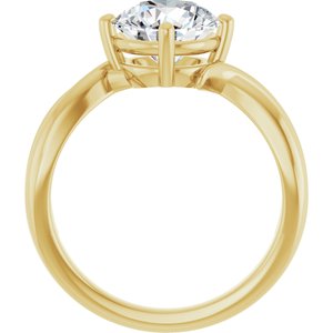 10K Yellow Gold 8.2 mm Round Ring Mounting – image 3