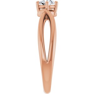 14K Rose Gold 4.1 mm Round Ring Mounting – image 7