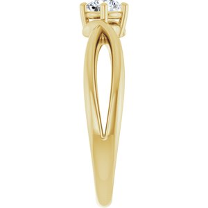18K Yellow Gold 4.1 mm Round Ring Mounting – image 7