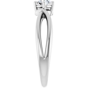 10K White Gold 4.1 mm Round Ring Mounting – image 7