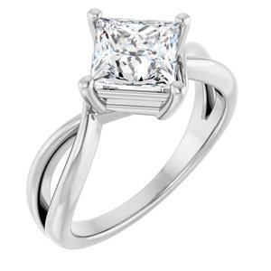 Platinum 6.5x6.5 mm Square Ring Mounting