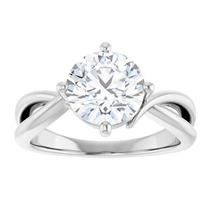 Sterling Silver 8.2 mm Round Ring Mounting – image 5