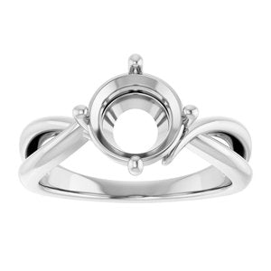 Continuum Sterling Silver 8.2 mm Round Ring Mounting – image 6