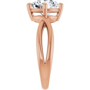 10K Rose Gold 8.2 mm Round Ring Mounting – image 7