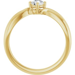 10K Yellow Gold 4.1 mm Round Ring Mounting – image 3