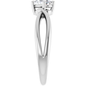 14K X1 White Gold 6x4 mm Oval Ring Mounting – image 7